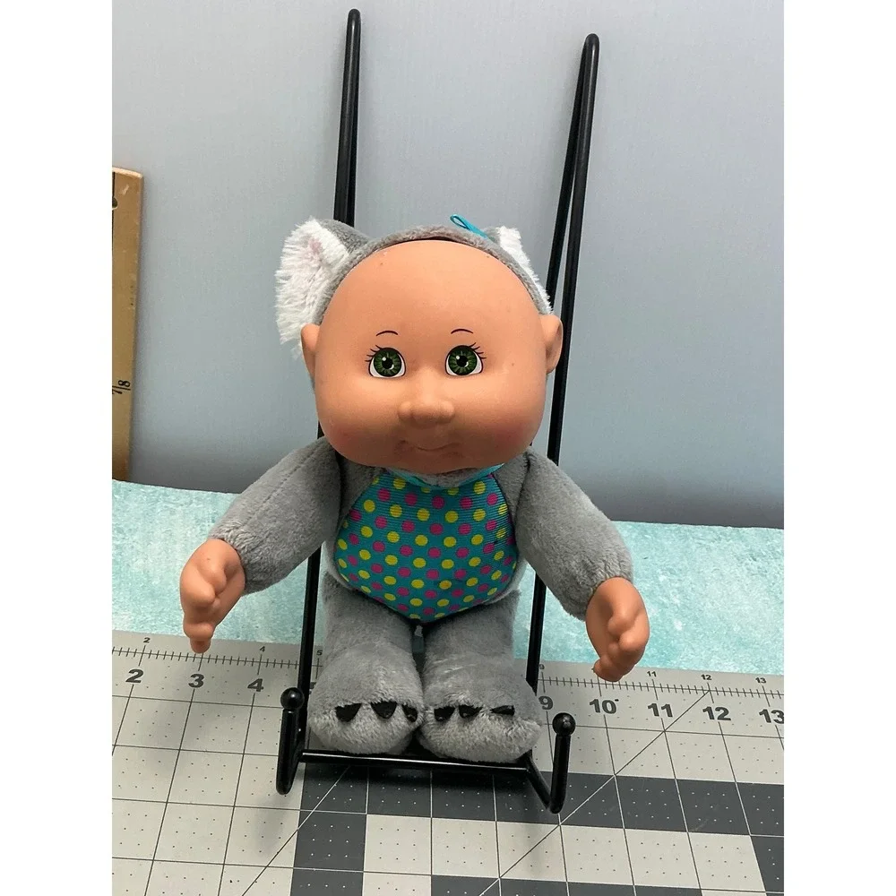 Cabbage Patch Kids Cuties Koala Plush Doll Gray Polka Dot 9 Inch Green Eyes